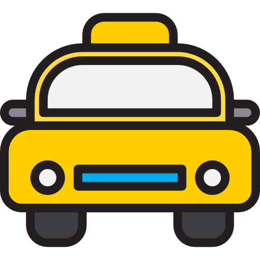 タクシー srip Lineal Color icon