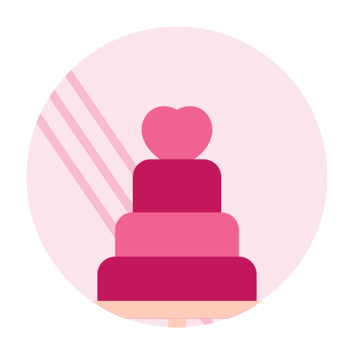pastel de boda Generic color fill icono
