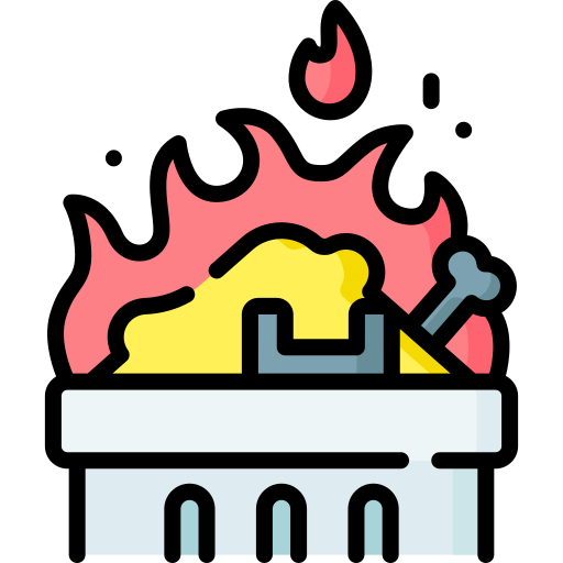 incineración Special Lineal color icono