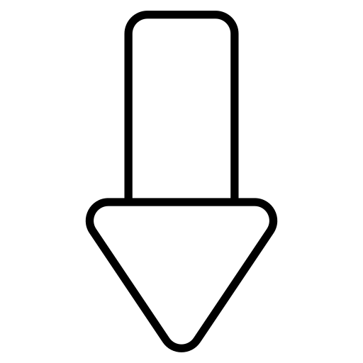 abwärtspfeil Generic black outline icon