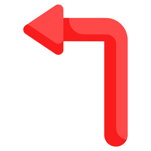Turn left Generic color fill icon