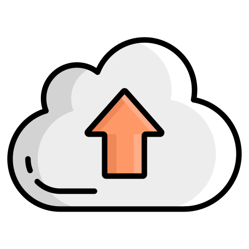 Cloud uploading Generic color lineal-color icon