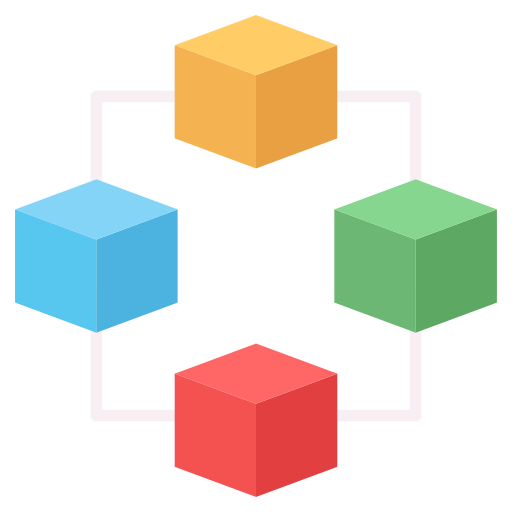 blockchain Generic color fill icoon