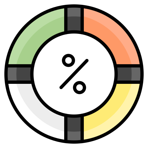 grafico circolare Generic color lineal-color icona
