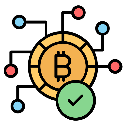 bitcoiny zaakceptowane Generic color lineal-color ikona
