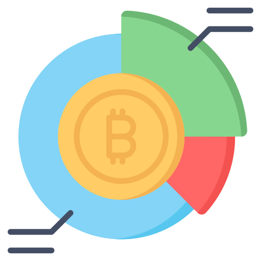 bitcoin-statistieken Generic color fill icoon