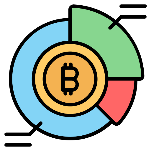 Bitcoin statistics Generic color lineal-color icon