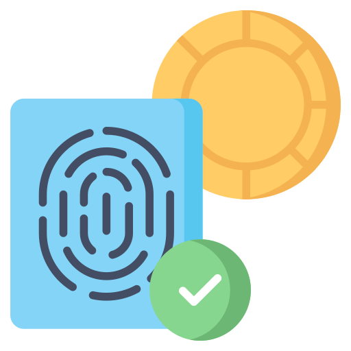 biometrische identificatie Generic color fill icoon