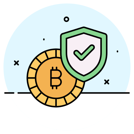 Bitcoin security Generic color lineal-color icon