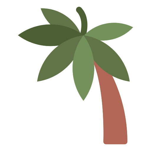 Кокосовая пальма Generic color fill иконка