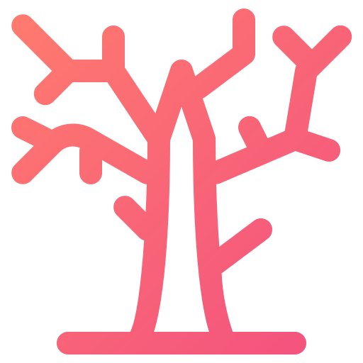 suche drzewo Generic gradient outline ikona