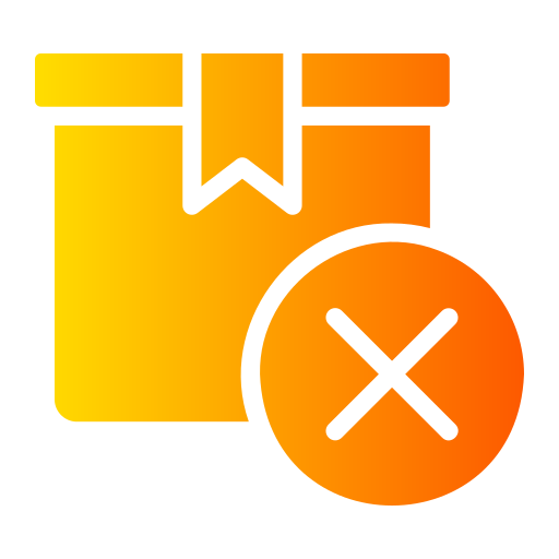 Delivery cancelled Generic gradient fill icon