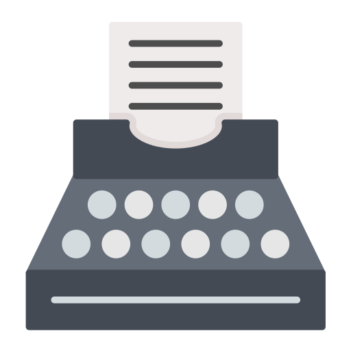 macchina da scrivere Generic color fill icona
