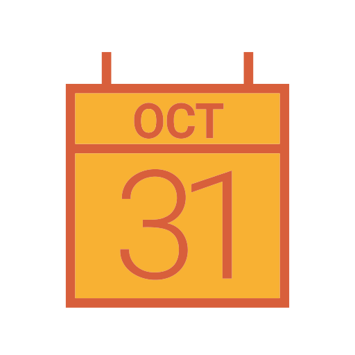 October 31 Generic color lineal-color icon