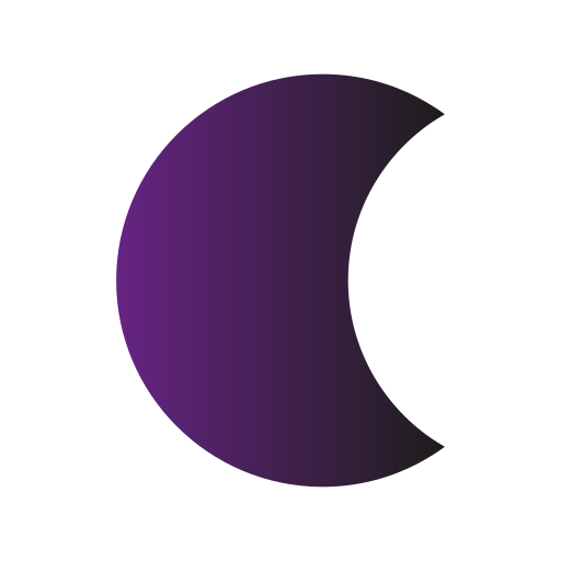 Half moon Generic gradient fill icon