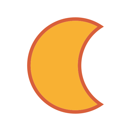 Half moon Generic color lineal-color icon