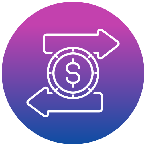 transferencia de dinero Generic gradient fill icono