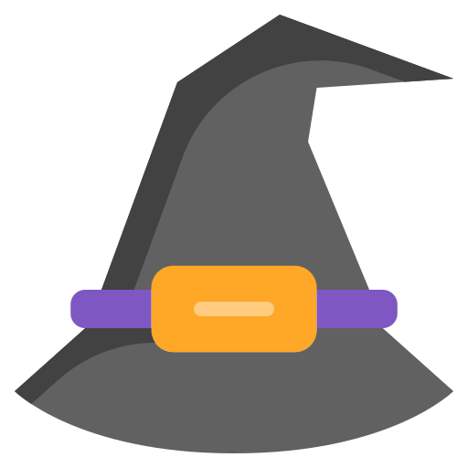 魔女の帽子 Generic color fill icon