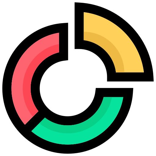 gráfico circular Generic color lineal-color icono