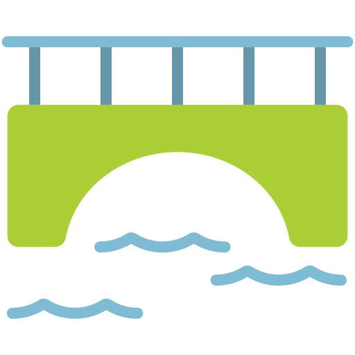 Bridge Generic color fill icon
