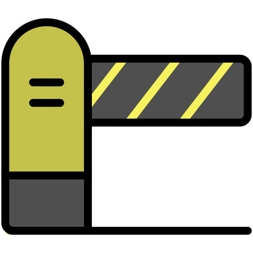 barrera de aparcamiento Generic color lineal-color icono