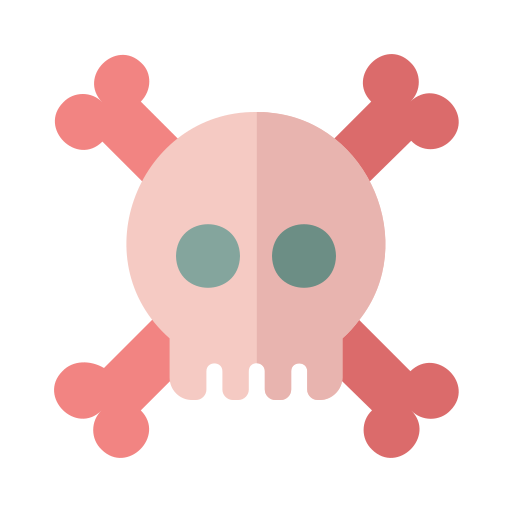 Skull and bones Generic color fill icon