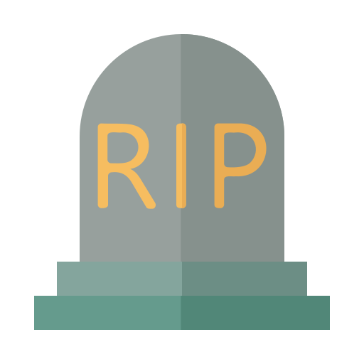 Tombstone Generic color fill icon