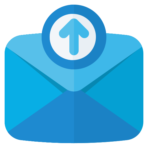 Outgoing email Generic color fill icon