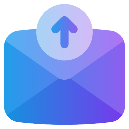 Outgoing email Generic gradient fill icon