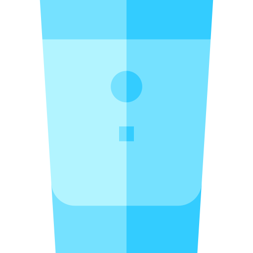 vaso de agua Basic Straight Flat icono