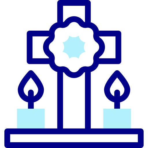 십자가 Detailed Mixed Lineal color icon