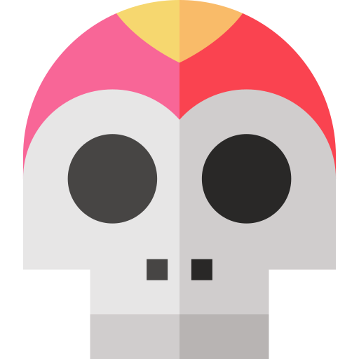 Sugar skull Basic Straight Flat icon