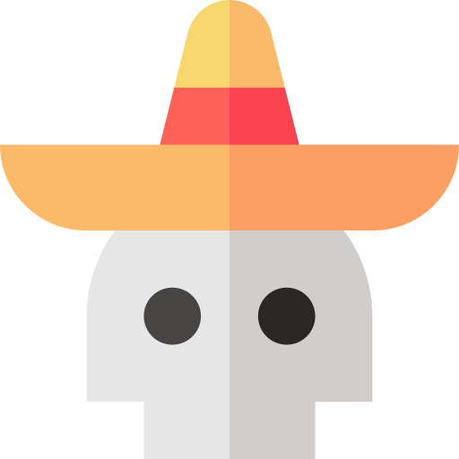 crânio mexicano Basic Straight Flat Ícone