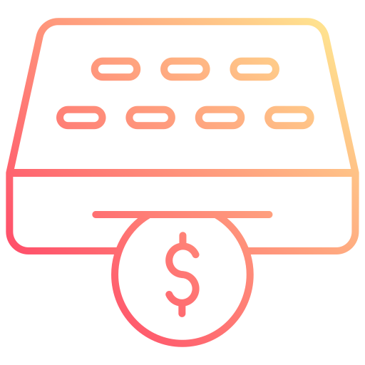 geld machine Generic gradient outline icoon