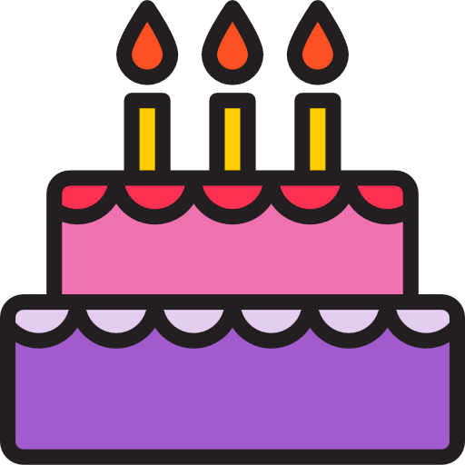 ケーキ srip Lineal Color icon