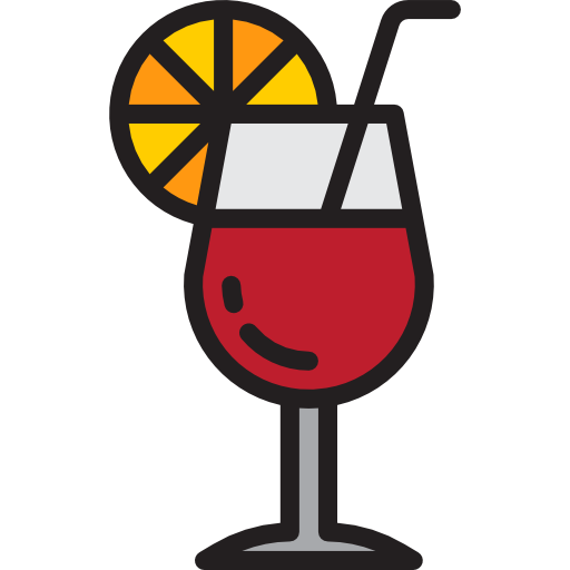 cocktail srip Lineal Color icon
