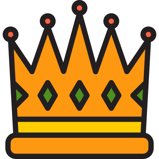 왕관 srip Lineal Color icon