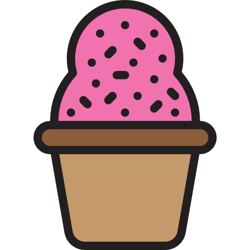 カップケーキ srip Lineal Color icon
