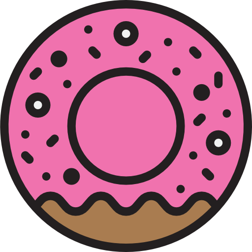 도넛 srip Lineal Color icon