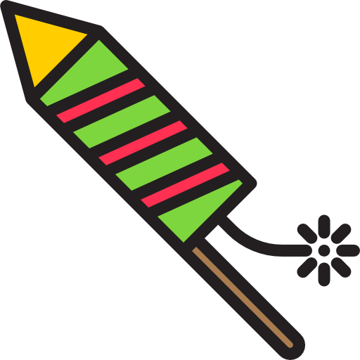 Фейерверк srip Lineal Color иконка