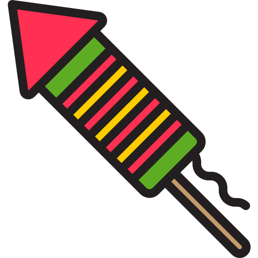 fajerwerki srip Lineal Color ikona
