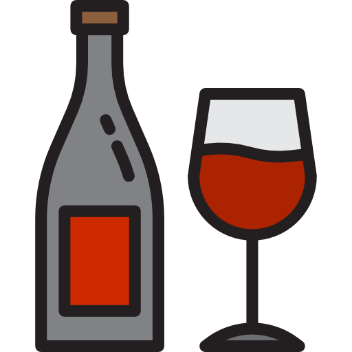 Wine srip Lineal Color icon