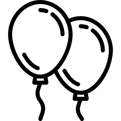 palloncini srip Lineal icona