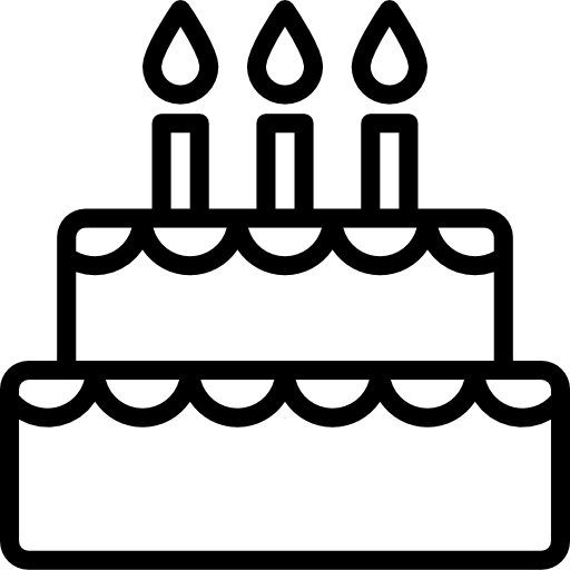 pastel srip Lineal icono