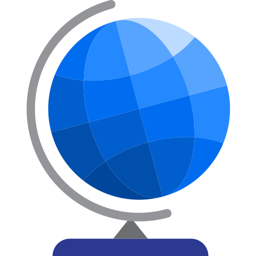 Globe srip Flat icon