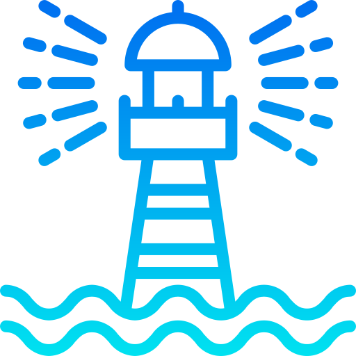 latarnia morska srip Gradient ikona