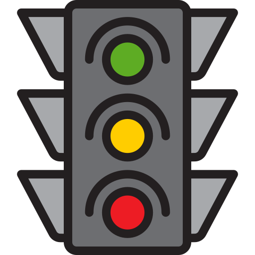 semáforos srip Lineal Color icono