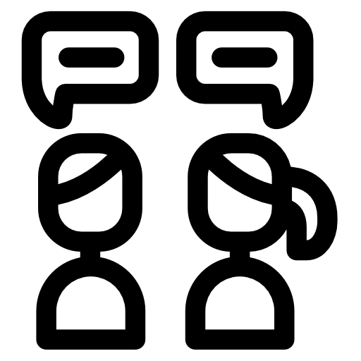 conversação Basic Rounded Lineal Ícone