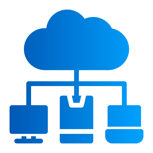 Cloud networking Generic gradient fill icon