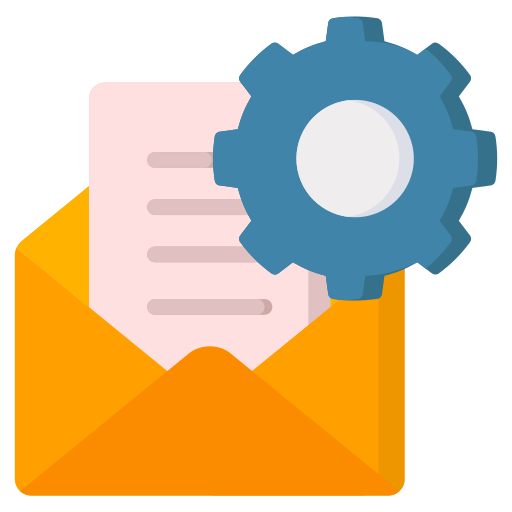 ustawienia poczty e-mail Generic color fill ikona